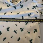 Christmas Holiday Holly Ivy Festive Turtle Neck White Green Large Photo 5