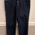 J Brand Natasha Sky High Crop Skinny Jeans Stretch Denim Dark Blue Wash Realm 32 Photo 0