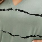 Bloomchic Striped Contrast Petal Sleeve T-Shirt Mint Green 12 Photo 4