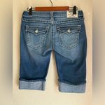 True Religion Medium Wash Mid Rise Denim Knee Length Cuffed Bermuda Shorts 29 Photo 1
