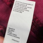 Free People  Crimson Red Velvet Seamed Mini Skirt Rear Zip Button Waist Size 26 Photo 9