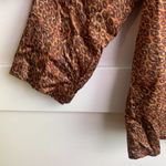 Victoria's Secret  Brown & Leopard Print Pajama Long Sleeve Shirt Photo 4