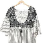 Free People NWT Lola Embroidered Black & White Oversized Mini Dress Size XS NEW Photo 6