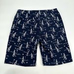 IZOD GOLF Shorts Women’s 4 Dark Blue Golf Bag Print Classic Preppy Vacation Photo 1