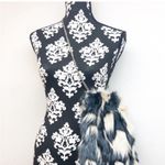 Mark By Avon Faux Fur Convertible Clutch Shoulder Bag Gray Black Cream Mobwife Photo 9