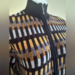 Rafaella Rafaela Vintage Black Brown Gray Tan Short Cardigan Comfy Sweater Zip Up SZ L Photo 1