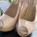 Qupid Nude Patent Sling Back Heels Photo 6
