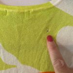 Cache  Green Orange Beaded 3/4 Sleeve V-neck Pullover Sweater Women's size Large Photo 8