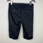 John Richmond Bermuda Shorts with Side Stich Details Size 42 Black Low Rise White Photo 2