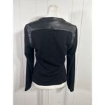 Bailey 44 Jack Pine Jacket Women’s M Black Full Zip Stretch Ponte Vegan Leather Photo 2