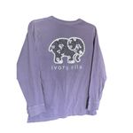 Ivory Ella  Deep Purple Ling Sleeve Shirt Size Small Photo 2