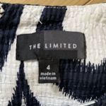 The Limited  Womens Size 4 Blue Geometric Dress Knee Length Sleeveless Boat Neck Photo 7