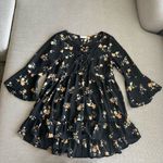 Altar'd State Black Floral Tunic Blouse Photo 0