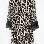 Style & Co  Leopard Bell Sleeve Tunic Blouse Mini Dress Photo 4