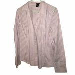 Ann Taylor  pink striped button up Photo 0