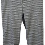 Mario Serrani Geometric Print Black and White Slim Cropped Chino Pant size 8 Photo 3