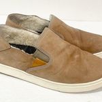 Olukai  Size 9 Pehuea Heu Leather Slip On Sneakers Wool Lined Casual Photo 2