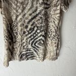 Hannah Size Medium P Animal Print Rhinestone Green Burnout‎ T Shirt Photo 2