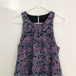 Joie  Everla Floral Dress Black Blue Purple Floral Snakeskin Sleeveless Mini S Photo 4