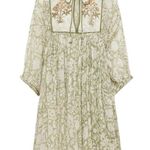 NWT Daughter's of India Diya Mini in Pistachio Cotton Blockprint Dress XS Green Photo 0