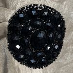 Dress Barn Vintage Champagne Wrap Blouse Black Beaded Brooch Detail 10 Evening Photo 3