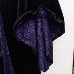 Spirit  M/L Magic Velvet Black n Purple Spooky Hooded Maxi Gown Photo 5