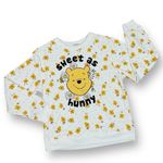 Disney Winnie The Pooh Sweet As Honey Floral Sweatshirt White Yellow Medium Photo 12