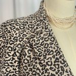 INC International Concepts Black and Cream Blazer with Animal Print (740) Size M Photo 5