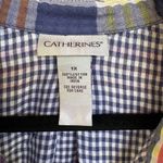Catherines Plaid Garden Flannel Colorful Soft Comfort Summer Top Size 1X Blue Photo 7