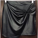 Shinestar Women’s Size Small, Black~Faux Leather~Pull-on Mini Skirt, Never Worn Photo 1