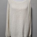 Denim & Co  Natural Shaker Stitch Crewneck Long Sleeve Sweater Size XL Photo 0