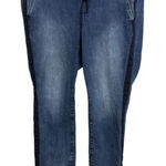 Torrid Jogger Jeans Womens 2S 2X Blue Medium Wash Navy Side Stripe Elastic Waist Photo 0