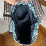 BOHO Paisley & Fringe Crossbody Tote Bag Blue Photo 8