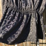 Self Esteem Satin shiny Faux wrap black leopard top Blouse S Photo 1