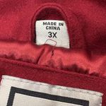 Women’s Red Wool Blend Hooded Winter Coat Faux Fur Trim Size 3XL Photo 9