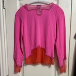 💖 CML Collection Pink & Orange Beaded Mesh Long Sleeve Y2K Top Photo 2