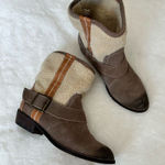 Kelsi Dagger  Leather Sherpa Booties Size 8 Photo 0