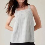 Athleta ARRIVAL TANK Size Medium AMARA STRIPE WHITE Photo 0