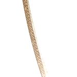 Vintage 14k Solid Gold 585 Gold Herringbone Flat Necklace Made in Italy Photo 2