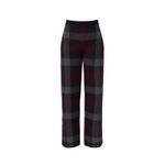 Naadam Checkered Knit Wide Leg Cashmere Wool Blend Pull Photo 3