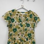Trovata Birds Of Paradis Kristi Floral Dress Button Midi Bungalow Floral XS Boho Green Photo 1