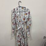 Zimmermann Zimmerman White Linen Midi Wrap Dress in Floral Elka Vine Size 0 AU EUC Photo 3