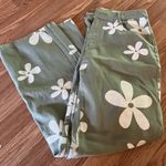 Floral green straight jeans Size 12 Photo 2