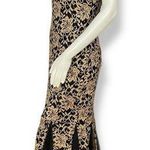 Candlelite Dress Mermaid Gown Gold Metallic Black Elegant Sleeveless Size Medium Photo 1