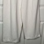 Om & Ah From The Earth Sz L / XL Ribbed Knit Lounge Pants White Wide Leg Photo 3