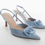 Mango Sling Back Heel Shoes Casual classic comfy wedding formal fashion party Photo 0