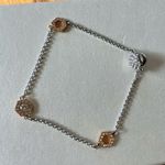 Swavorski NIB Swarovski Two Tone Rose Gold W Silver Strand Hexa Bracelet Photo 4