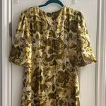 Chelsea28 Forget Me Not Gathered Waist Midi Dress Olive Floral Women’s Medium Photo 3