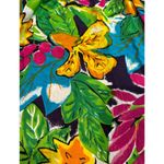 Vintage Retro tropical colourful midi skirt elastic waist & pockets size medium Green Photo 9