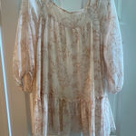 Millibon Light Pink Floral Long Sleeve Dress Size M Photo 0